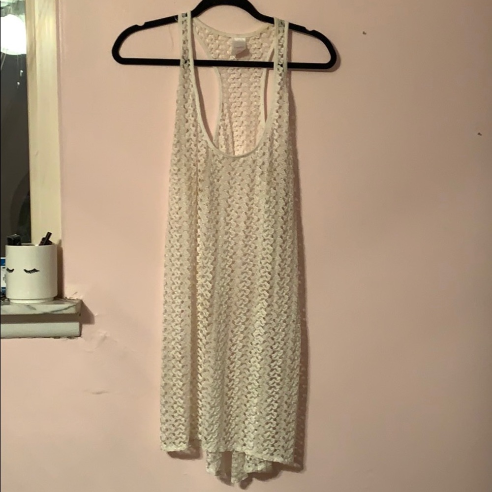 White lace coverup